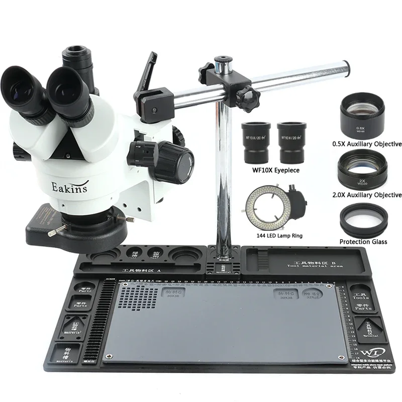 Stereo Trinocular Microscope Pcb - Microscopio stereo multifunzione grande in lega